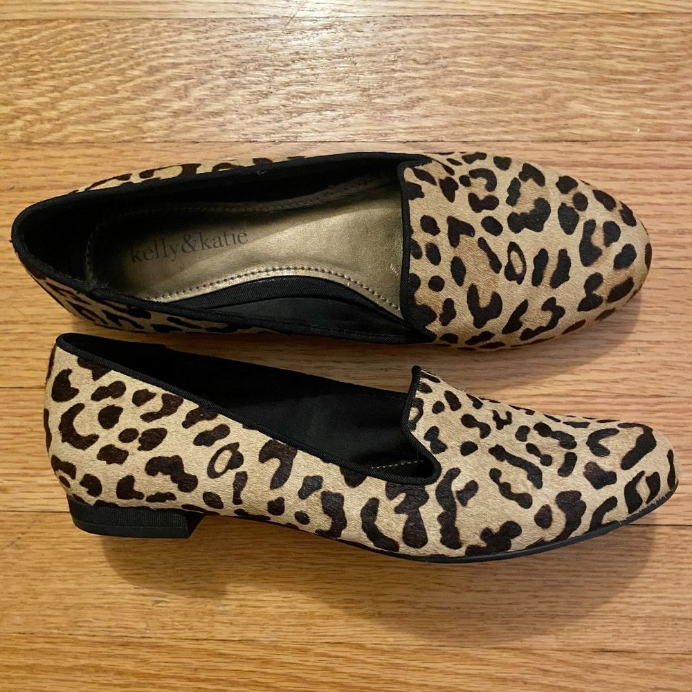 Kelly & Katie animal print leopard loafers flats